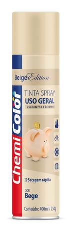 Tinta Spray Uso Geral Bege Chemicolor 400ml Menor preço em Tinta Spray Uso Geral Bege Chemicolor 400ml