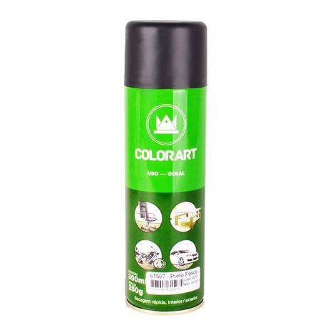Tinta Spray Uso Geral Colorart Preto Fosco Menor preço em Tinta Spray Uso Geral Colorart Preto Fosco