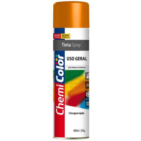 Tinta Spray Uso Geral Laranja 400Ml Chemicolor Menor preço em Tinta Spray Uso Geral Laranja 400Ml Chemicolor