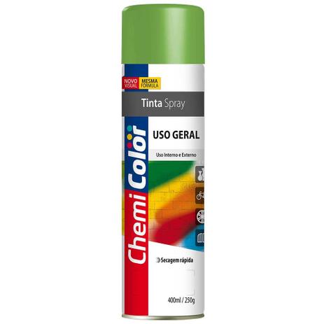 Tinta Spray Uso Geral Verde Claro 400Ml Chemicolor Menor preço em Tinta Spray Uso Geral Verde Claro 400Ml Chemicolor