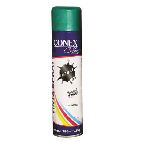 Tinta Spray Verde Metálica 350ml CONEX COLORS - 6 Unidades Menor preço em Tinta Spray Verde Metálica 350ml CONEX COLORS - 6 Unidades
