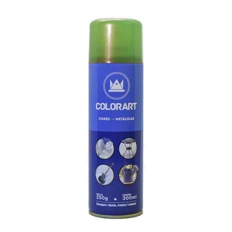 Tinta Spray Verde Metálico Cores Metálicas Objetos - Colorart Menor preço em Tinta Spray Verde Metálico Cores Metálicas Objetos - Colorart