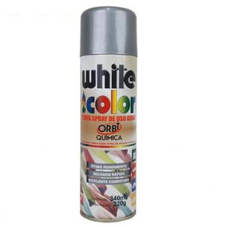 Tinta Spray White Color Alumínio. - Orbi quimica Menor preço em Tinta Spray White Color Alumínio. - Orbi quimica