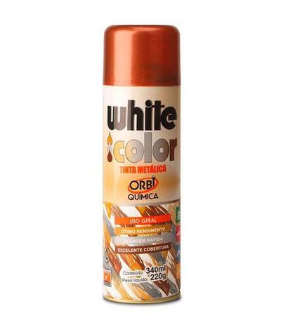 Tinta Spray White Color Metálica Bronze. - Orbi Quimica Menor preço em Tinta Spray White Color Metálica Bronze. - Orbi Quimica