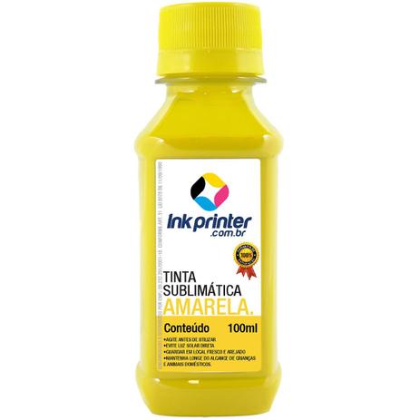 Tinta Sublimática InkPrinter Amarela Para Sublimação (100ml) Menor preço em Tinta Sublimática InkPrinter Amarela Para Sublimação (100ml)
