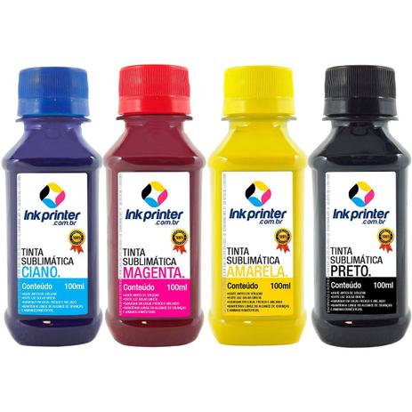 Tinta Sublimática InkPrinter Para Sublimação (4x100ml) Menor preço em Tinta Sublimática InkPrinter Para Sublimação (4x100ml)
