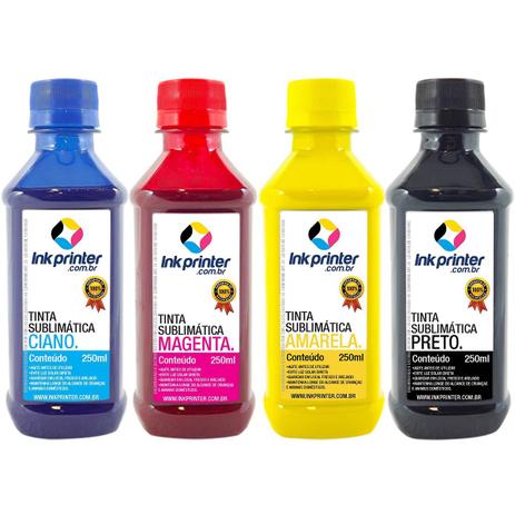 Tinta Sublimática InkPrinter Para Sublimação (4x250ml) Menor preço em Tinta Sublimática InkPrinter Para Sublimação (4x250ml)
