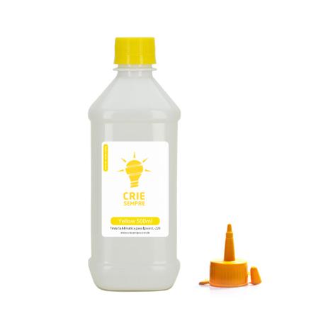 Tinta Sublimática para Epson L220 Premium Crie Sempre Yellow 500ml Menor preço em Tinta Sublimática para Epson L220 Premium Crie Sempre Yellow 500ml