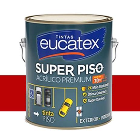 Tinta Super Piso Acrílico Premium Eucatex 3,6 Lts Vermelho Menor preço em Tinta Super Piso Acrílico Premium Eucatex 3,6 Lts Vermelho
