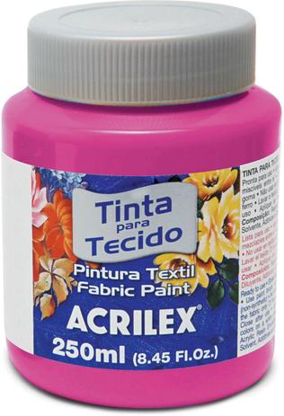 Tinta Tecido Fosca 250ML Rosa Escuro Acrilex Menor preço em Tinta Tecido Fosca 250ML Rosa Escuro Acrilex