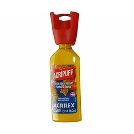 Tinta Tecido Relevo Acrilex Acripuff 037 ml Amarelo Ouro 04812-505 Menor preço em Tinta Tecido Relevo Acrilex Acripuff 037 ml Amarelo Ouro 04812-505