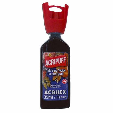 Tinta Tecido Relevo Acrilex Acripuff 037 ml Preto 04812-520 Menor preço em Tinta Tecido Relevo Acrilex Acripuff 037 ml Preto 04812-520