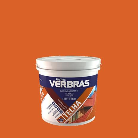 Tinta telha ceramica impermeabilizante acrilico (galão 3,6l) - verbras Menor preço em Tinta telha ceramica impermeabilizante acrilico (galão 3,6l) - verbras