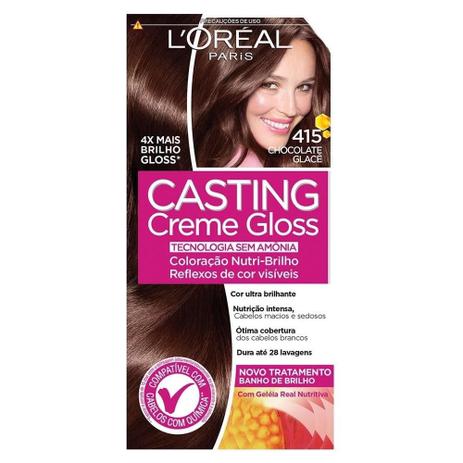 Tintura Casting Creme Gloss 415 Chocolate Glace Loreal Casting Gloss Tinta De Cabelo Magazine Luiza