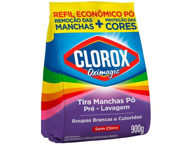 Tira Manchas Clorox Oximagic Pré-Lavagem - em Pó sem Cloro Refil 900g Menor preço em Tira Manchas Clorox Oximagic Pré-Lavagem - em Pó sem Cloro Refil 900g