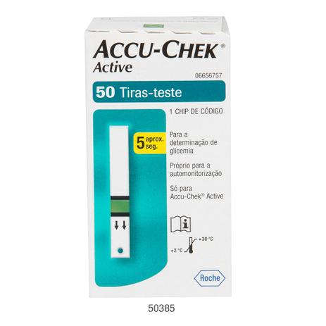 Tiras Accu-Chek Active Roche 50 Unidades Menor preço em Tiras Accu-Chek Active Roche 50 Unidades