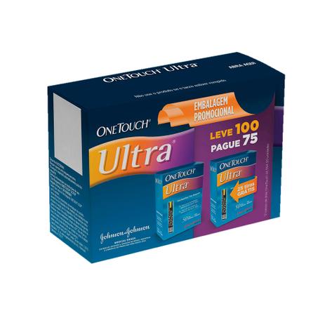 Tiras Reagentes OneTouch Ultra 100 unidades Menor preço em Tiras Reagentes OneTouch Ultra 100 unidades