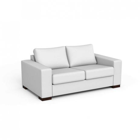 Sofá 2 Lugares Couro Sintético Milão Gmm Branco Sofás 02 Sofá 2 Lugares Couro Sintético Milão Gmm Branco