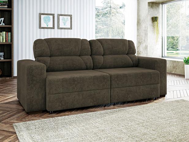 Sofá Retrátil 4 Lugares Suede Garden - Linoforte Menor preço em Sofá Retrátil 4 Lugares Suede Garden - Linoforte