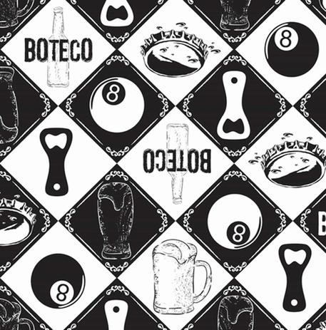 TNT Estampado 1,40M 40G Boteco Supper - Mj textil Menor preço em TNT Estampado 1,40M 40G Boteco Supper - Mj textil