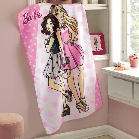 Toalha banho infantil menina Döhler baby estampado Barbie 10 Menor preço em Toalha banho infantil menina Döhler baby estampado Barbie 10