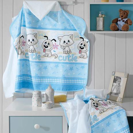 Toalha de Banho Infantil com Capuz e Fralda Felpuda Baby Cutie - Dohler Menor preço em Toalha de Banho Infantil com Capuz e Fralda Felpuda Baby Cutie - Dohler
