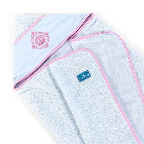 Toalha De Banho Para Bebe Com Capuz 100 Algodão - Coroa Rosa - A.constantini Menor preço em Toalha De Banho Para Bebe Com Capuz 100 Algodão - Coroa Rosa - A.constantini