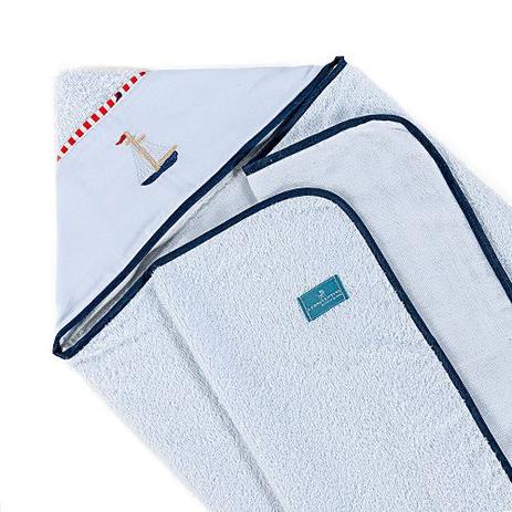 Toalha De Banho Para Bebe Com Capuz 100 Algodão - Marinheiro - A.constantini Menor preço em Toalha De Banho Para Bebe Com Capuz 100 Algodão - Marinheiro - A.constantini