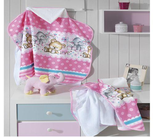 Toalha de Banho para Bebê com Capuz e Fralda Dohler 100% Algodão Love Peace Menor preço em Toalha de Banho para Bebê com Capuz e Fralda Dohler 100% Algodão Love Peace