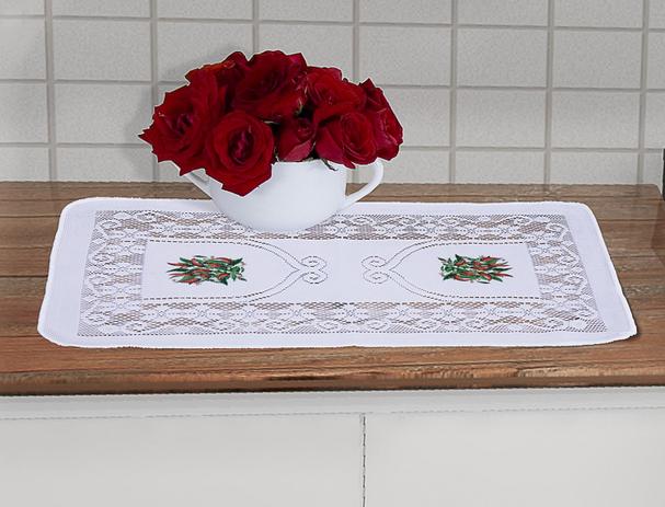 Toalha de Centro de Mesa Suzi 50cm x 30cm Branco - Vilela enxovais Menor preço em Toalha de Centro de Mesa Suzi 50cm x 30cm Branco - Vilela enxovais