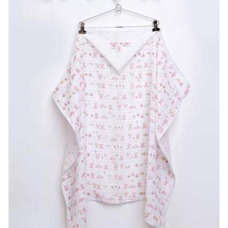 Toalha de fralda papi estampada com capuz ursa balao Menor preço em Toalha de fralda papi estampada com capuz ursa balao
