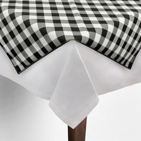Toalha De Mesa Cobre Mancha Quadrado Em Tecido Xadrez Preto E Branco 0 80m Festabox Toalha De Mesa Para Festa Magazine Luiza