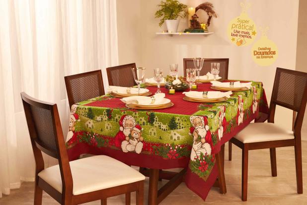 Toalha de Mesa de Natal Retangular 8 Lugares Lepper Encanto Menor preço em Toalha de Mesa de Natal Retangular 8 Lugares Lepper Encanto