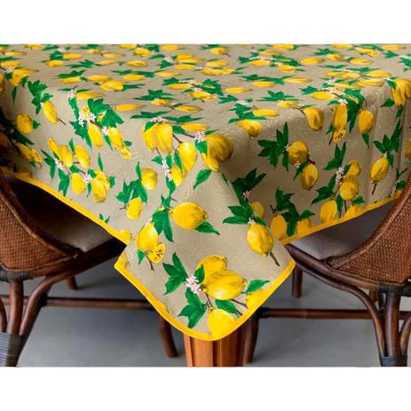 Toalha De Mesa Em Jacquard Limao Siciliano Com Acabamento Em Vies Jacquard Estampado Toalha De Mesa Magazine Luiza