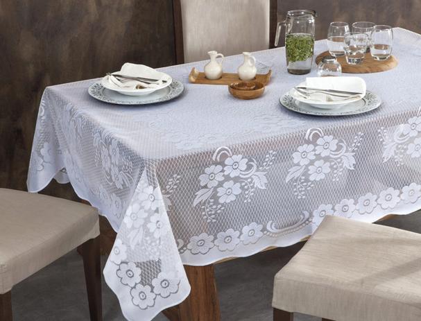 Toalha de Mesa Mariana 1,60m x 1,60m Branco - Vilela enxovais Menor preço em Toalha de Mesa Mariana 1,60m x 1,60m Branco - Vilela enxovais