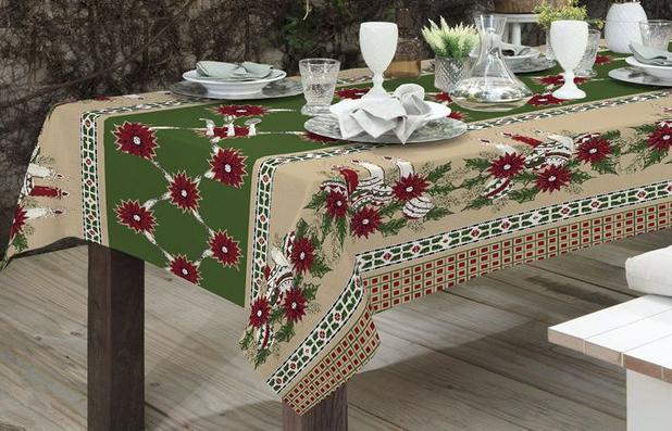 Toalha de Mesa Natal Retangular Linhão 8 Lugares - Bene Casa - Hiper Textil Menor preço em Toalha de Mesa Natal Retangular Linhão 8 Lugares - Bene Casa - Hiper Textil