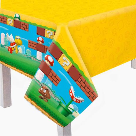 Toalha de Mesa Principal Super Mario Bros - Cromus Menor preço em Toalha de Mesa Principal Super Mario Bros - Cromus