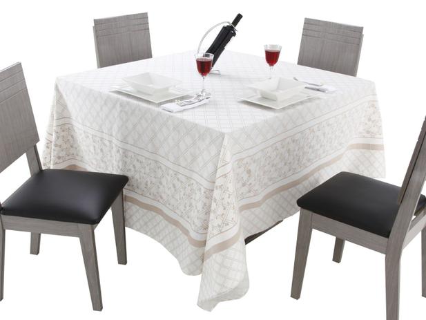 Toalha de Mesa Quadrada Gardenia - Lepper 225x225cm