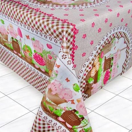 Toalha De Mesa Quadrada Plástica 1,40 1,40 Porquinhos - Capricho Menor preço em Toalha De Mesa Quadrada Plástica 1,40 1,40 Porquinhos - Capricho