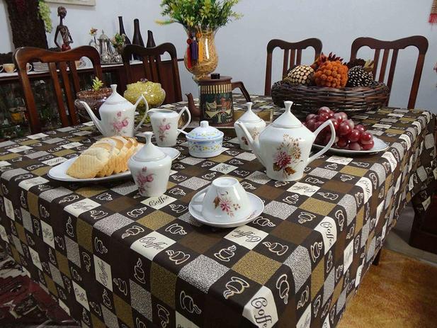 TOALHA DE MESA RETANGULAR CAFÉ 2,80m x 1,50m - Recanto da costura Menor preço em TOALHA DE MESA RETANGULAR CAFÉ 2,80m x 1,50m - Recanto da costura