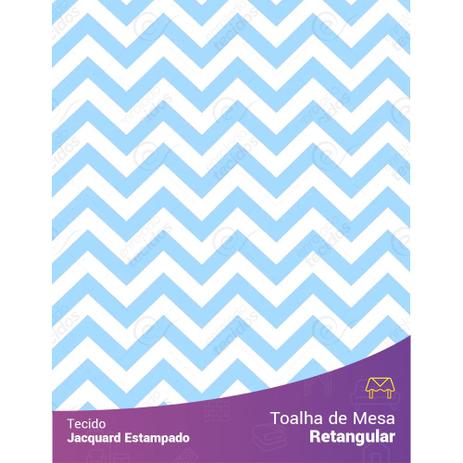 Toalha de Mesa Retangular em Tecido Jacquard Estampado Chevron Azul Bebê Menor preço em Toalha de Mesa Retangular em Tecido Jacquard Estampado Chevron Azul Bebê