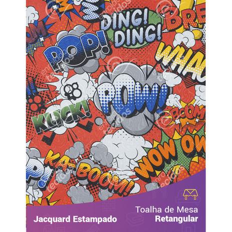 Toalha de Mesa Retangular em Tecido Jacquard Estampado Super Heróis Vermelho Menor preço em Toalha de Mesa Retangular em Tecido Jacquard Estampado Super Heróis Vermelho