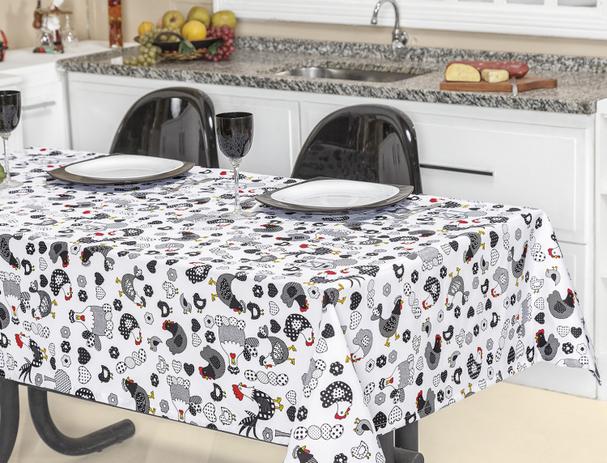 Toalha de Mesa Retangular Vilela 2,10m x 1,40m Estampa Galinha - Vilela enxovais Menor preço em Toalha de Mesa Retangular Vilela 2,10m x 1,40m Estampa Galinha - Vilela enxovais