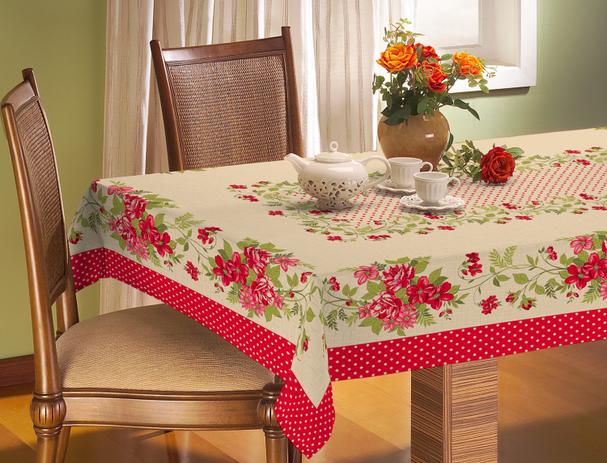 Toalha de Mesa Rústica Retangular 2,10m x 1,40m Estampa Floral Vermelha - Vilela enxovais Menor preço em Toalha de Mesa Rústica Retangular 2,10m x 1,40m Estampa Floral Vermelha - Vilela enxovais