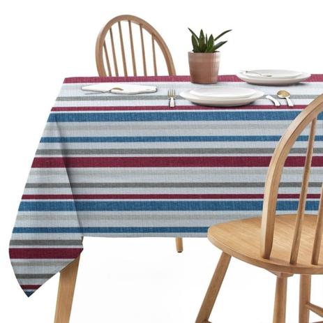 Toalha de Mesa Verona Listras Vermelha - 140x300cm - Ecaza Menor preço em Toalha de Mesa Verona Listras Vermelha - 140x300cm - Ecaza