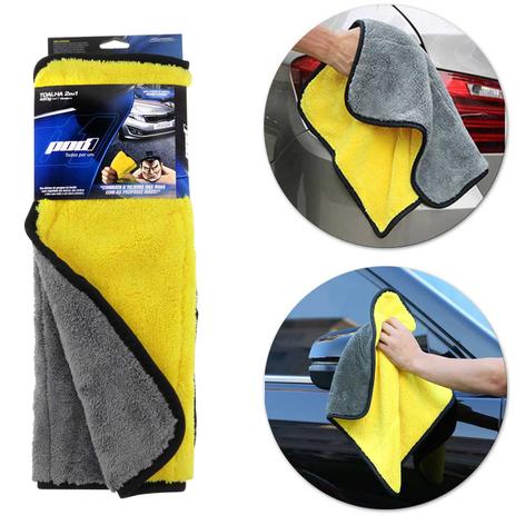Toalha de MicrofIbra Limpeza Automotiva Interna e Externa 2 em 1 Amarelo e Cinza - Pod1 Menor preço em Toalha de MicrofIbra Limpeza Automotiva Interna e Externa 2 em 1 Amarelo e Cinza - Pod1