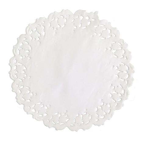 Toalha de Papel Rendada 9cm Branca - 24 unidades - Aluá festas é boa?
