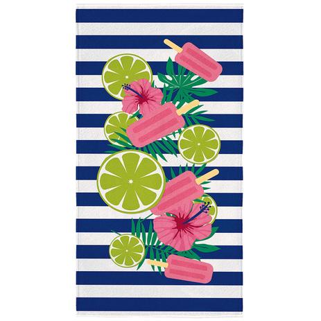 Toalha de Praia Aveludada Estampada Fresh Picolé - Lepper Menor preço em Toalha de Praia Aveludada Estampada Fresh Picolé - Lepper