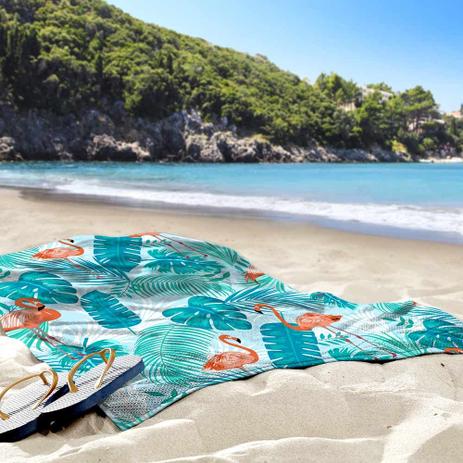 Toalha de Praia / Banho Flamingos Tropical - Love decor Menor preço em Toalha de Praia / Banho Flamingos Tropical - Love decor