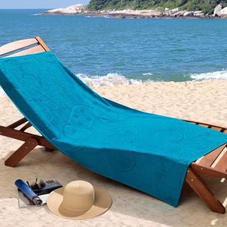 Toalha de Praia Lufamar Veludo em Alto e Baixo Relevo Sunny Day 80cmx1,45m Azul Turquesa Menor preço em Toalha de Praia Lufamar Veludo em Alto e Baixo Relevo Sunny Day 80cmx1,45m Azul Turquesa